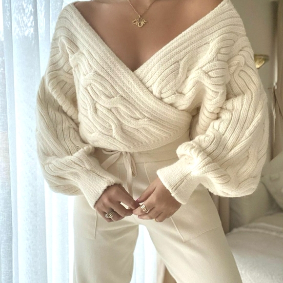 NWT ZARA | Bloggers Fave Cable Knit Sweater Jacket - Picture 4 of 16